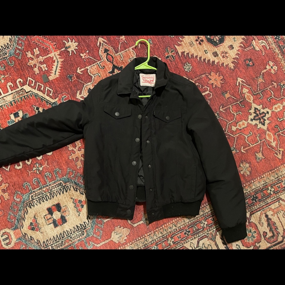 Levi Strauss Black Bomber Jacket
